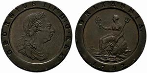 Gran Bretagna. George III (1760-1820) AE 2 ... 