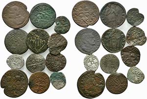 Lotto di 12 monete medioevali di area ... 