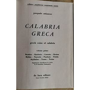 Attianese P. Calabria Greca Greek Coins of ... 
