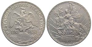 Messico. AR 1 Peso 1910 (39mm, 27.05g, 6h). ... 