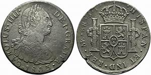 Peru. Carlo IV (1788-1808) AR 8 Reales 1803 ... 