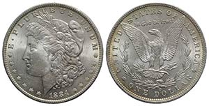 USA. AR One Dollar 1884 Morgan, New Orleans ... 