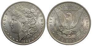 USA. AR One Dollar 1885 Morgan, New Orleans ... 