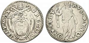 ANCONA.Gregorio XIII (1572-1585) Testone (g. ... 