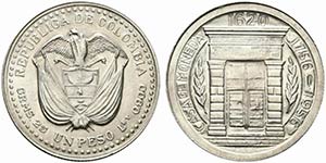 Colombia. AR Peso 1956, Casa de la Moneda ... 