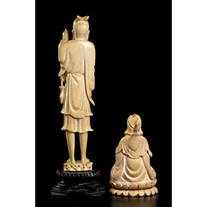 TWO IVORY SCULPTURESChina, early ... 