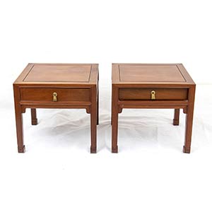 A PAIR OF WOOD LOW TABLESChina, 20th ... 
