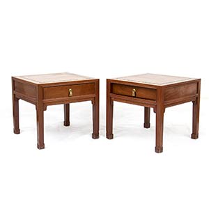 A PAIR OF WOOD LOW TABLESChina, ... 