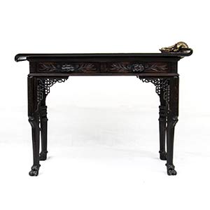 A CHINOISERIE WOOD AND METAL ... 
