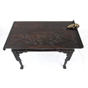 A CHINOISERIE WOOD AND METAL ... 