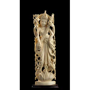 TWO IVORY SCULPTURES OF ... 