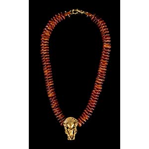 A NECKLACE WITH A GOLD ALLOY ANTHROPOMORPHIC ... 