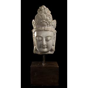 A MARBLE HEAD OF A BODHISATTVA ... 