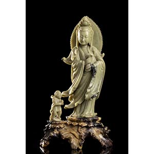 A SOAPSTONE GUANYIN AND ... 