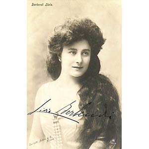 Livia Berlendi (1875 - ?) Portrait autograph ... 