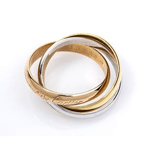 Gold ring - by CARTIER  three ... 