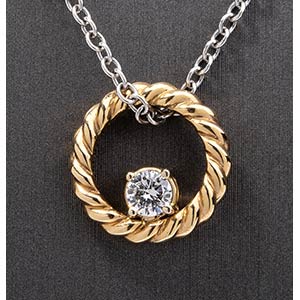 Gold and diamonds necklace - by ... 