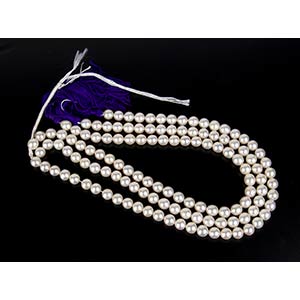 3 fili di perle akoya 
perle coltivate ... 