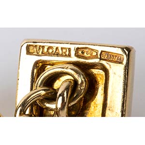 Gold cufflinks - by BULGARI 18k ... 