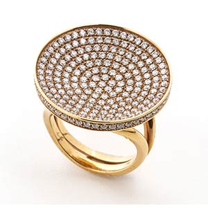 Gold and diamonds ring - by GIANNI ... 