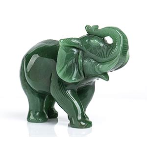  Aventurine carving
depicting an elephant. ... 