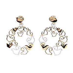 Gold and diamonds earrings - by CHANTECLER ... 