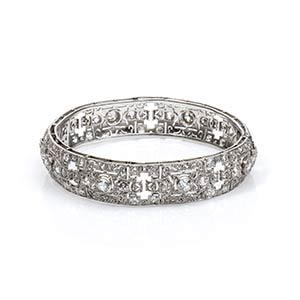 Art Decò platinum and diamonds bracelet 
of ... 