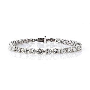 Diamond tennis bracelet white 18k ... 