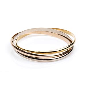 Gold bracelet - by CARTIER 18k white, rose ... 