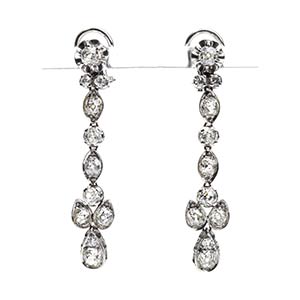 Gold and diamonds vintage earrings  18k ... 