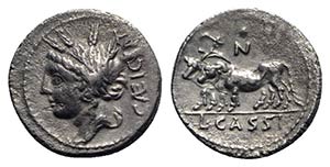 L. Cassius Caecianus, Rome, 102 BC. AR ... 