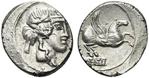 Q. Titius, Rome, 90 BC. AR Denarius (18mm, ... 