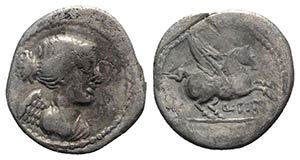 Q. Titius, Rome, 90 BC. AR Quinarius (14mm, ... 