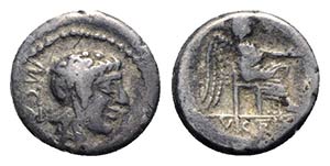 M. Cato, Rome, 89 BC. AR Quinarius (12mm, ... 