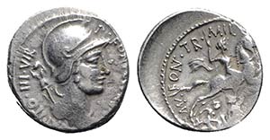 P. Fonteius P.f. Capito, Rome, 55 BC. AR ... 