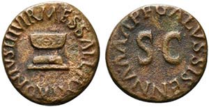 Augustus (27 BC-14 AD). Æ Quadrans (16mm, ... 