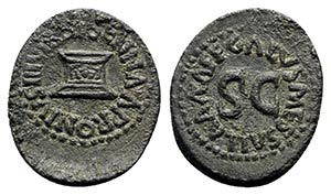 Augustus (27 BC-14 AD). Æ Quadrans (21mm, ... 