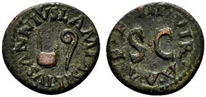 Augustus (27 BC-AD 14). Æ Quadrans (14mm, ... 