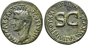 Augustus (27 BC-AD 14). Æ As (28mm, 10.72g, ... 