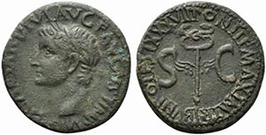 Tiberius (14-37). Æ As (26mm, 10.81g, 12h). ... 