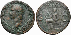 Germanicus (died AD 19). Æ As (26mm, ... 