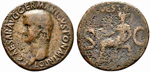 Germanicus (died AD 19). Æ As (25mm, 8.85g, ... 
