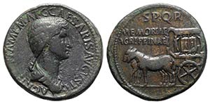 Agrippina Senior (died AD 33). Æ Sestertius ... 