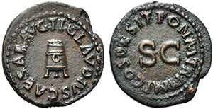 Claudius (41-54). Æ Quadrans (17mm, 3.16g, ... 