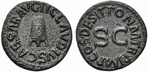 Claudius (41-54). Æ Quadrans (17mm, 3.02g, ... 