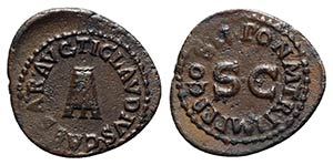 Claudius (41-54). Æ Quadrans (21mm, 2.78g, ... 