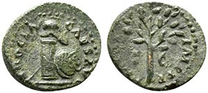 Nero (54-68). Æ Quadrans (15mm, 1.66g, 6h). ... 