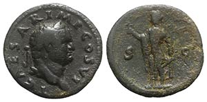 Titus (Caesar, 69-79). Æ As (27mm, 13.20g, ... 