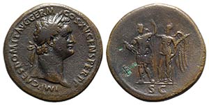Domitian (81-96). Æ Sestertius (36mm, ... 