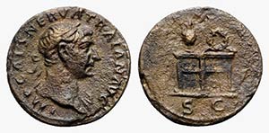 Trajan (98-117). Æ Semis (17mm, 2.83g, 6h). ... 